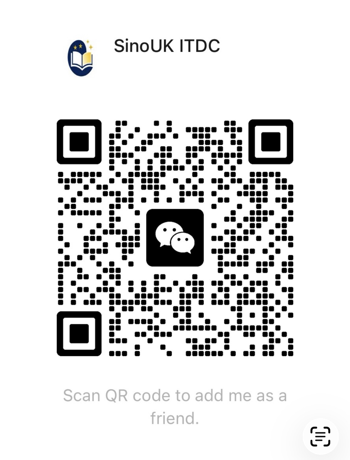 SinoUK ITDC WeChat QR Code