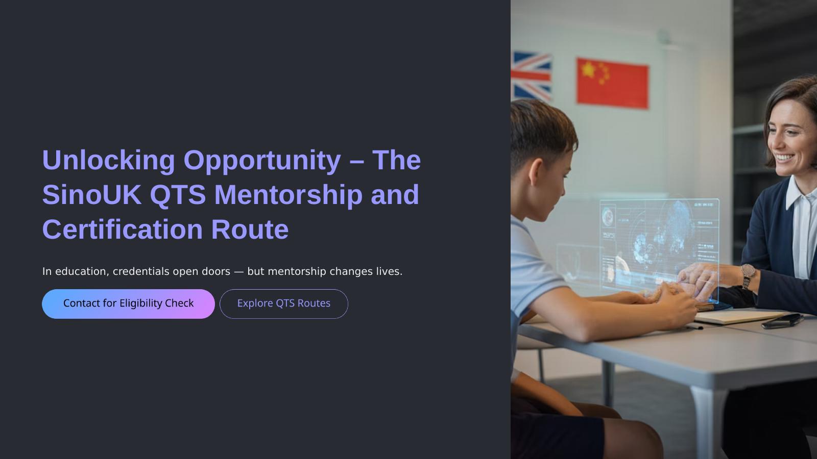 Cover of Unlocking Opportunity — The SinoUK QTS Mentorship & Certification Route